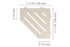 Schluter - SHELF-E Étagère de coin pentagonale modèle Wave aluminium ivoire
