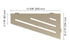 Schluter - SHELF-E - Étagère de coin quadrilatérale modèle Wave - alum. crème ||SES3D10TSC - Ceramed