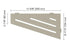 Schluter - SHELF-E - Étagère de coin quadrilatérale modèle Wave - alum. grège ||SES3D10TSBG - Ceramed