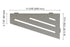 Schluter - SHELF-E - Étagère de coin quadrilatérale modèle Wave - alum. gris pierre ||SES3D10TSSG - Ceramed