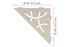 Schluter - SHELF-E - Étagère de coin triangulaire modèle Curve - alum. crème ||SES1D6TSC - Ceramed