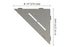 Schluter - SHELF-E - Étagère de coin triangulaire modèle Pure - alum. gris pierre ||SES1D7TSSG - Ceramed