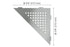 Schluter - SHELF-E - Étagère de coin triangulaire modèle Square - acier inoxydable (V2) brossé ||SES1D3EB - Ceramed