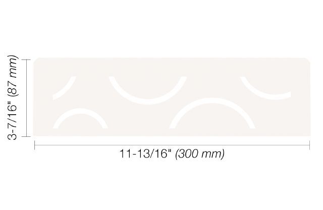 Schluter - SHELF-N - Étagère rectangulaire pour niche modèle Curve - alum. blanc mat ||SNS1D6MBW - Ceramed