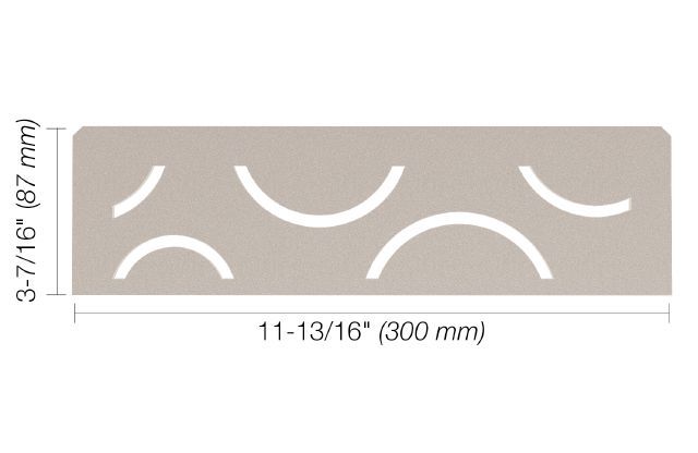 Schluter - SHELF-N - Étagère rectangulaire pour niche modèle Curve - alum. grège ||SNS1D6TSBG - Ceramed