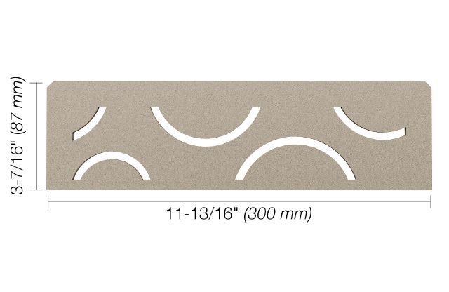 Schluter - SHELF-N - Étagère rectangulaire pour niche modèle Curve - alum. gris pierre ||SNS1D6TSSG - Ceramed