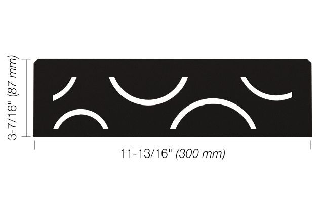 Schluter - SHELF-N - Étagère rectangulaire pour niche modèle Curve - alum. noir mat ||SNS1D6MGS - Ceramed