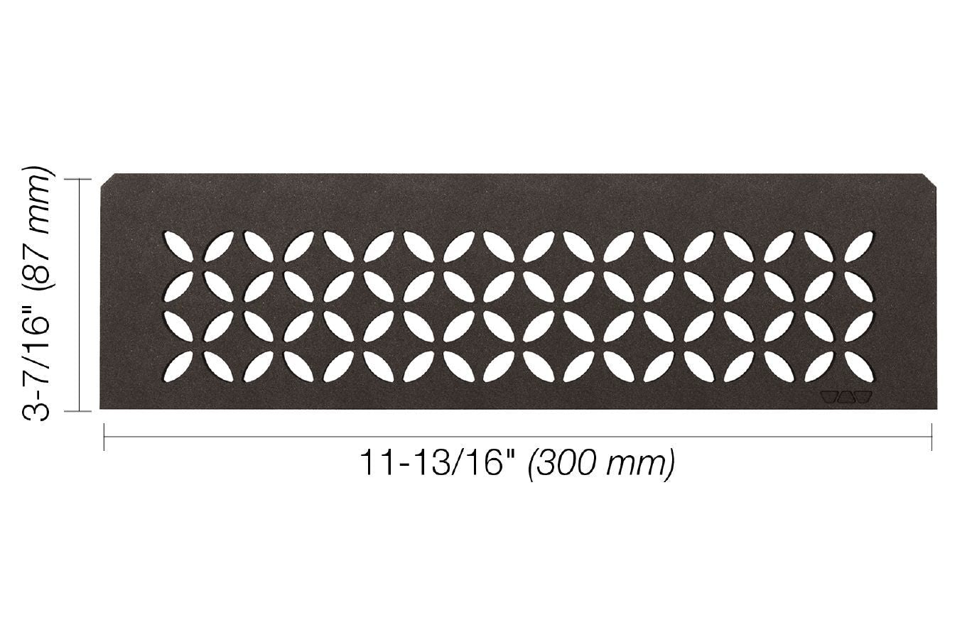 Schluter - SHELF-N - Étagère rectangulaire pour niche modèle Floral - alum. anthracite foncé ||SNS1D5TSDA - Ceramed