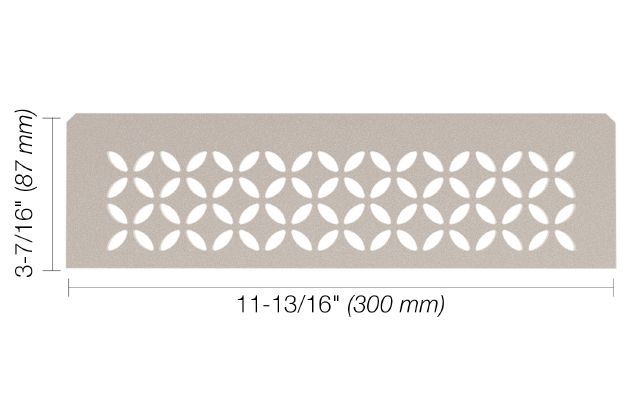 Schluter - SHELF-N - Étagère rectangulaire pour niche modèle Floral - alum. grège ||SNS1D5TSBG - Ceramed