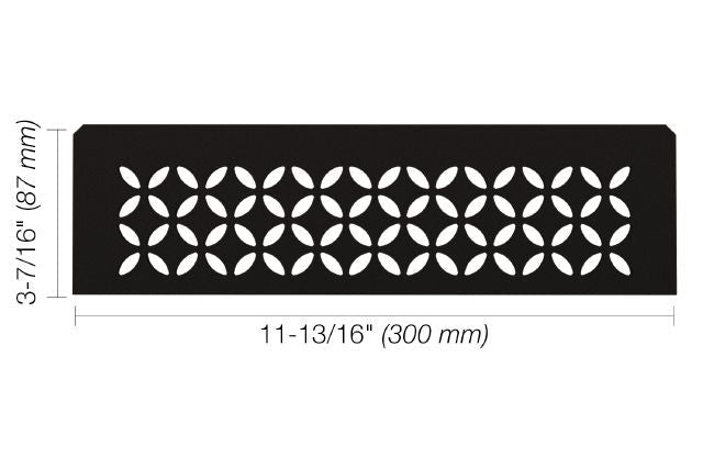 Schluter - SHELF-N - Étagère rectangulaire pour niche modèle Floral - alum. noir mat ||SNS1D5MGS - Ceramed