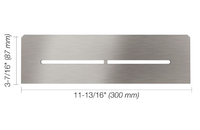 Schluter - SHELF-N - Étagère rectangulaire pour niche modèle Pure - acier inoxydable (V2) brossé ||SNS1D7EB - Ceramed
