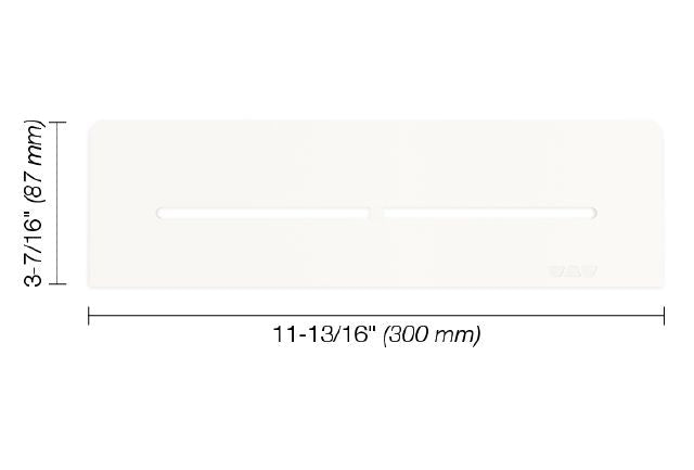 Schluter - SHELF-N - Étagère rectangulaire pour niche modèle Pure - alum. blanc mat ||SNS1D7MBW - Ceramed