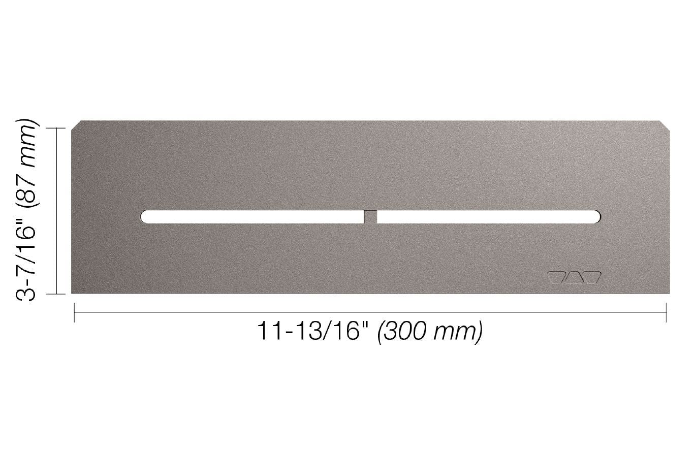 Schluter - SHELF-N - Étagère rectangulaire pour niche modèle Pure - alum. étain ||SNS1D7TSG - Ceramed