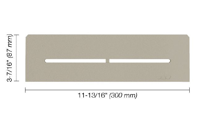 Schluter - SHELF-N - Étagère rectangulaire pour niche modèle Pure - alum. grège ||SNS1D7TSBG - Ceramed