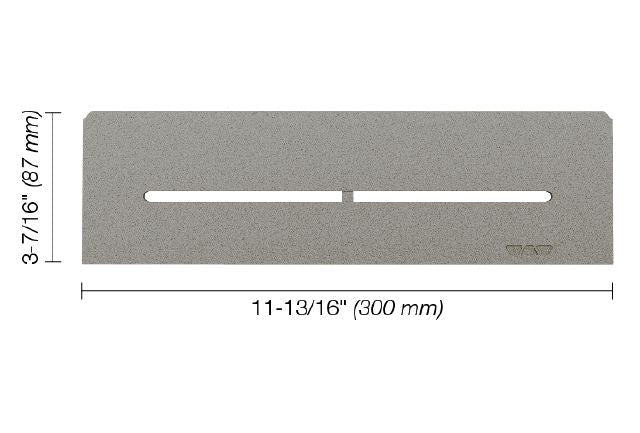 Schluter - SHELF-N - Étagère rectangulaire pour niche modèle Pure - alum. gris pierre ||SNS1D7TSSG - Ceramed