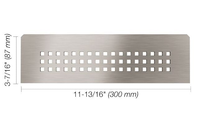 Schluter - SHELF-N - Étagère rectangulaire pour niche modèle Square - acier inoxydable (V2) brossé ||SNS1D3EB - Ceramed