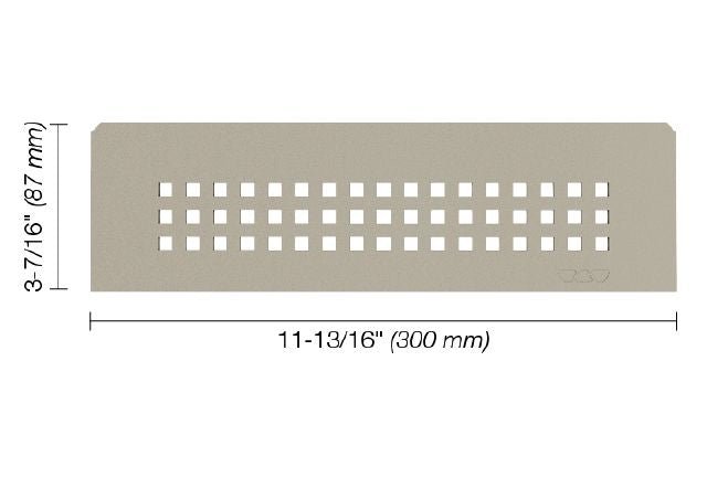 Schluter - SHELF-N - Étagère rectangulaire pour niche modèle Square - alum. grège ||SNS1D3TSBG - Ceramed