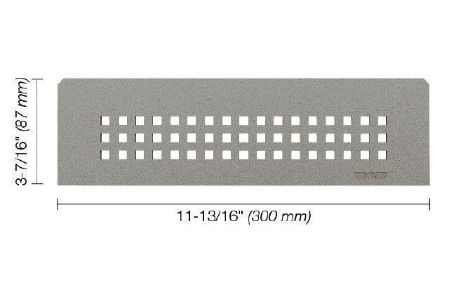 Schluter - SHELF-N - Étagère rectangulaire pour niche modèle Square - alum. gris pierre ||SNS1D3TSSG - Ceramed