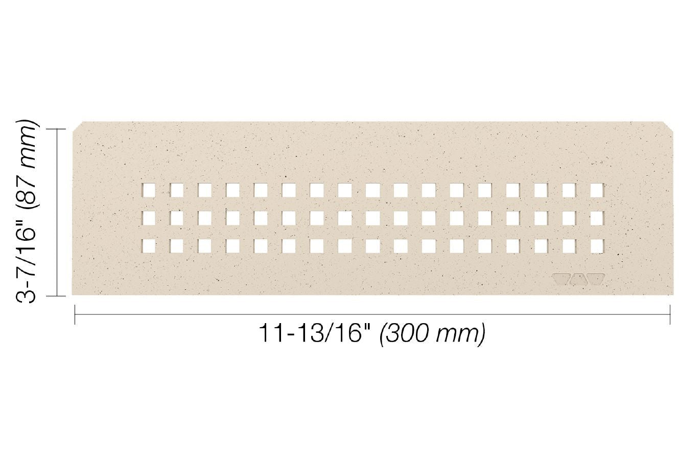 Schluter - SHELF-N - Étagère rectangulaire pour niche modèle Square - alum. ivoire ||SNS1D3TSI - Ceramed