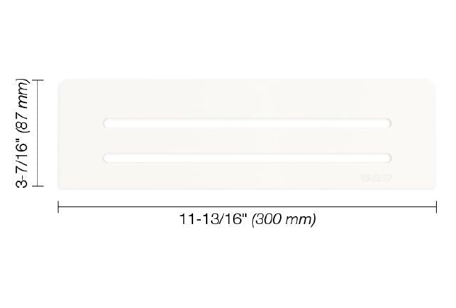 Schluter - SHELF-N - Étagère rectangulaire pour niche modèle Wave - alum. blanc mat ||SNS1D10MBW - Ceramed