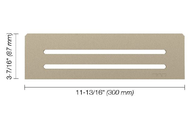 Schluter - SHELF-N - Étagère rectangulaire pour niche modèle Wave - alum. crème ||SNS1D10TSC - Ceramed