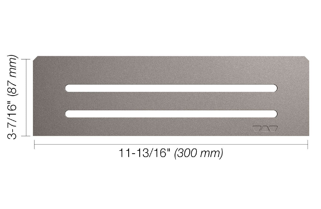 Schluter - SHELF-N - Étagère rectangulaire pour niche modèle Wave - alum. étain ||SNS1D10TSG - Ceramed