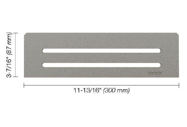 Schluter - SHELF-N - Étagère rectangulaire pour niche modèle Wave - alum. gris pierre ||SNS1D10TSSG - Ceramed