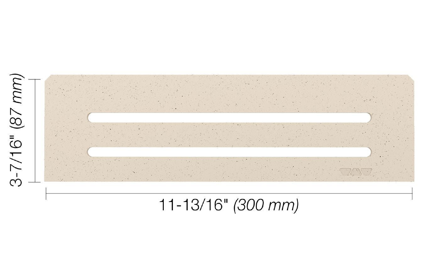 Schluter - SHELF-N - Étagère rectangulaire pour niche modèle Wave - alum. ivoire ||SNS1D10TSI - Ceramed