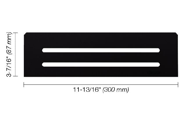 Schluter - SHELF-N - Étagère rectangulaire pour niche modèle Wave - alum. noir mat ||SNS1D10MGS - Ceramed