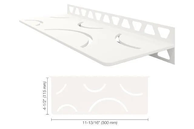 Schluter - SHELF-W - Étagère murale rectangulaire modèle Curve - alum. blanc mat ||SWS1D6MBW - Ceramed