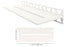 Schluter - SHELF-W - Étagère murale rectangulaire modèle Pure - alum. blanc mat ||SWS1D7MBW - Ceramed
