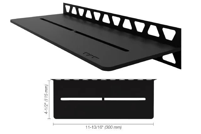 Schluter - SHELF-W - Étagère murale rectangulaire modèle Pure - alum. noir mat ||SWS1D7MGS - Ceramed