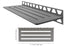 Schluter - SHELF-W Étagère murale rectangulaire modèle Wave aluminium étain