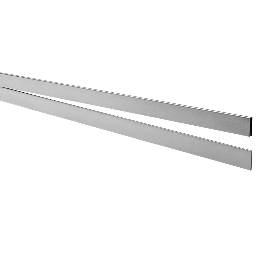 Schluter - SHOWERPROFILE-R Profilé de raccordement mural en 2 parties - acier inoxydable (V2) brossé 29/32" - 1-3/8" x 3' 3"