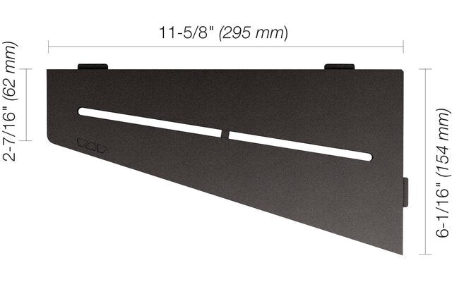 Schluter System - Étagère Quadrilat Coin Pure Anthrac Fonce ||SES3D7TSDA