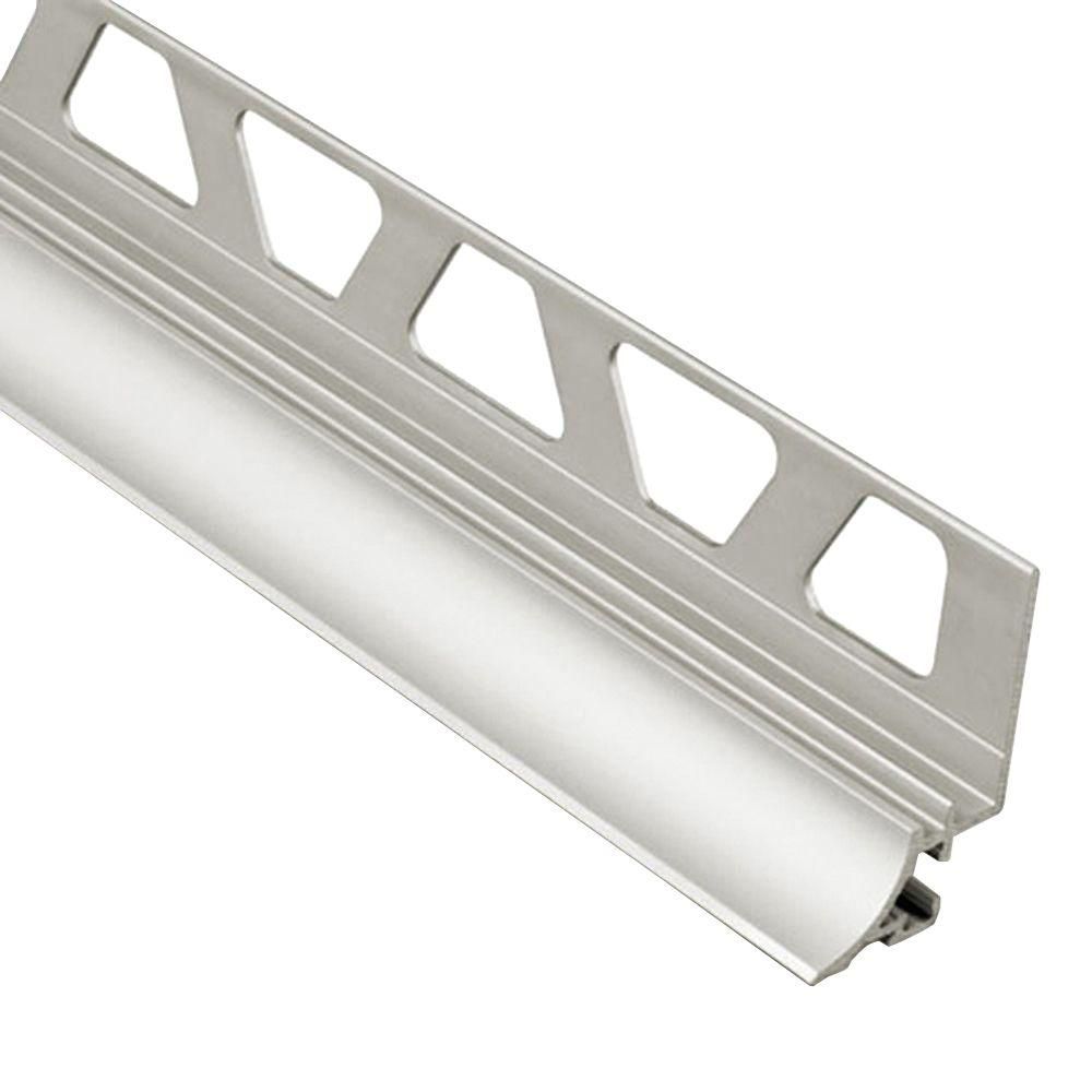 Schluter - DILEX-AHKA Profilé à gorge avec un radius de 3/8" - aluminium anodisé nickel mat 1/2" (12.5 mm) x 8' 2-1/2"