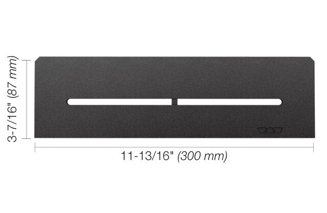 Schluter Systems - Étagère rectangulaire Niche Pure Anthr Fonce ||SNS1D7TSDA