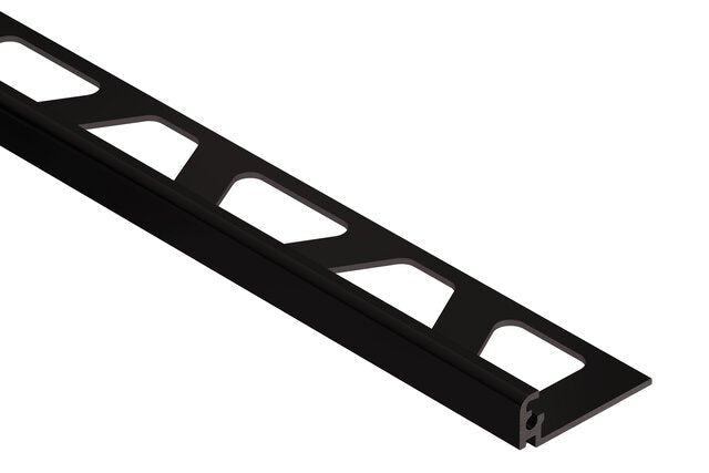Schluter Systems - JOLLY Moulure de bordure de mur aluminium anodisé noir brillant 7/16" (11 mm) x 8' 2-1/2" ||J110AGSG