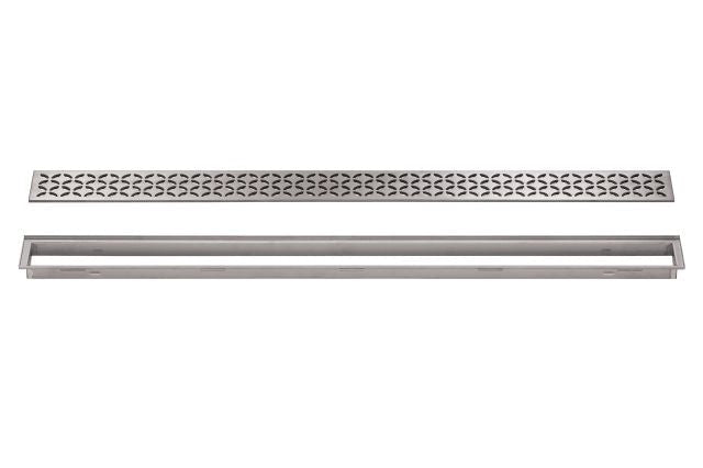 Schluter - KERDI-LINE Ensemble de grille Floral acier inoxydable brossé 48"