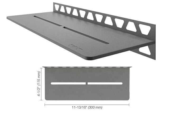 Schluter Systems - SHELF-W Étagère murale rectangulaire modèle Pure aluminium étain ||SWS1D7TSG