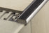 Schluter - TREP-G - K-S Profilé de rénovation pour nez de marche avec bande antidérapante noire - acier inoxydable (V2) brossé 1-11/32" x 4' 11" x 11/16" ||GSEBKGS/150 - Ceramed