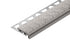 Schluter - TREP-V 42 Profilé pour nez de marche aluminium anodisé avec insert anti-dérapant en PVC gris pierre 11/32" (9 mm) x 1-21/32" (42 mm) x 10'