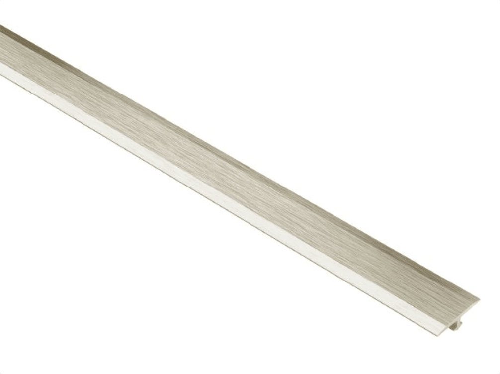Schluter - VINPRO-T - Profilé en T pour la rénovation des planchers de vinyle alum. anodisé nickel brossé - 1/8" x 1" x 8' 2-1/2"