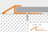 Schluter - VINPRO-U - Profilé réducteur pour revêtement de vinyle alum. anodisé nickel brossé 1/4" x 8' 2-1/2" ||VPUL60ATGB - Ceramed