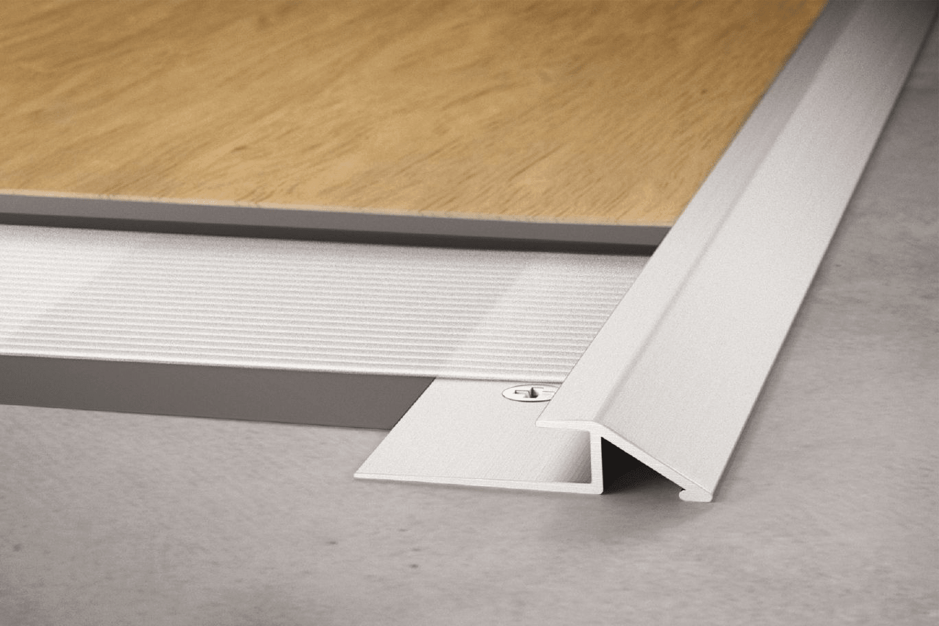 Schluter - VINPRO-U - Profilé réducteur pour revêtement de vinyle alum. anodisé nickel brossé 1/8" x 8' 2-1/2" ||VPU30ATGB - Ceramed