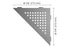 Schluter Systems - SHELF-E Triangle Corner Square Pewter ||SES1D3TSG