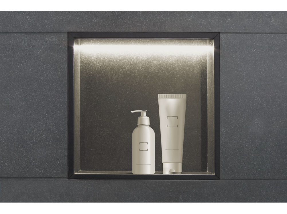 12" x 20" - Schluter KERDI-BOARD-SNLT Prefabricated shower niche with LIPROTEC LED lighting ||KB12SNLT2WW