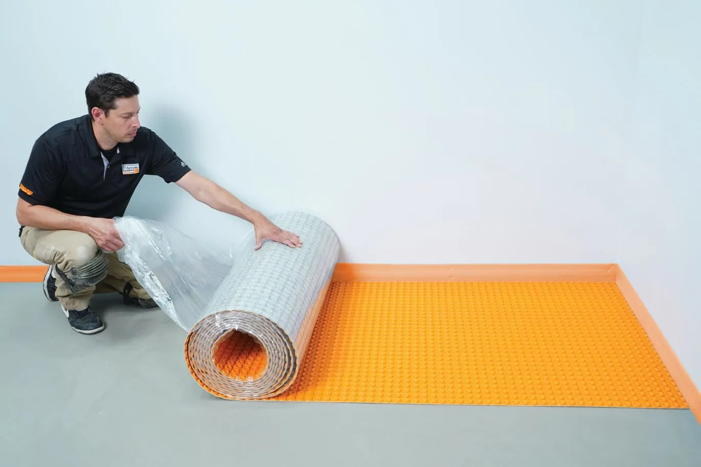2' 7" x 3' 3" - (8.4 ft²) 8 mm - Schluter DITRA-HEAT-DUO-PS Self-adhesive uncoupling membrane in panel for underfloor heating ||DHDPS8MA