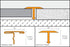 Schluter -  11/32" (9 mm) x 17/32" x 8' 2-1/2" - RENO-T Moulure en T pour rénovation Acier inoxydable (V2) ||T9/14E