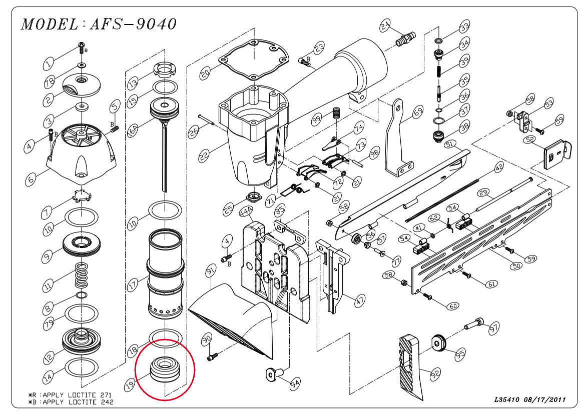 Shur-Fast - Butée pour agrafeuse Apach AFS-9040 ||20901902